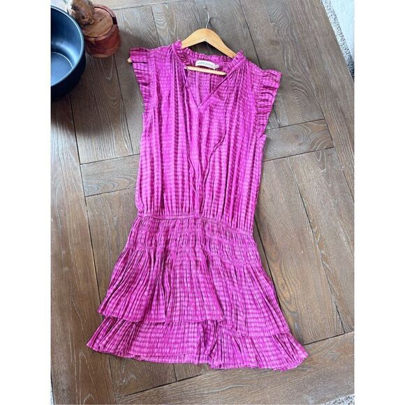 Pants Store Zoe Pleated Mini Dress in Purple/pink Size XSmall - Picture 6 of 10